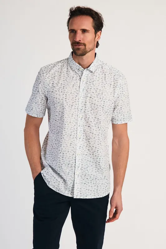 Cotton Short Sleeve Floral Shirt - French Connection