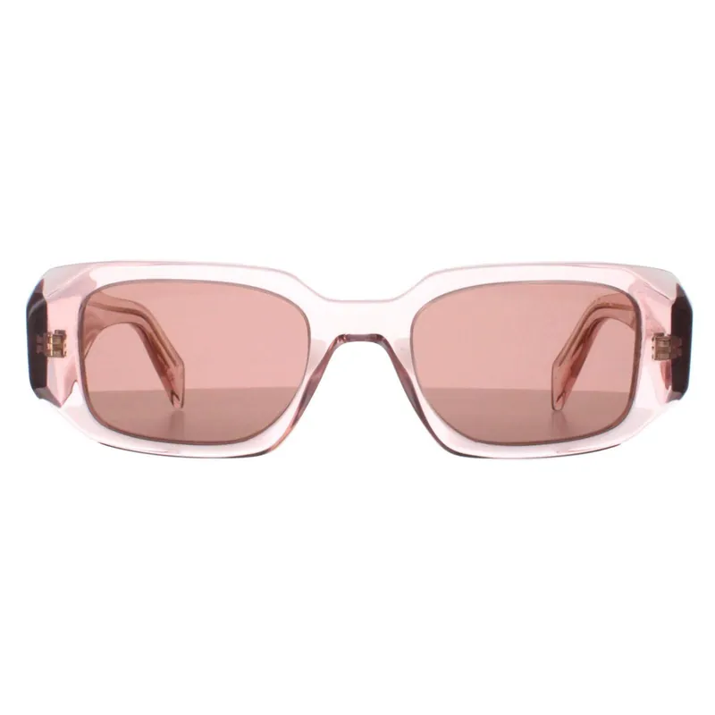 Rectangle Transparent Peach Light Brown PR17WS - Prada