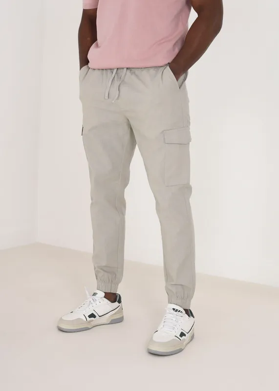Cotton Linen Blend Cargo Trousers - Brave Soul