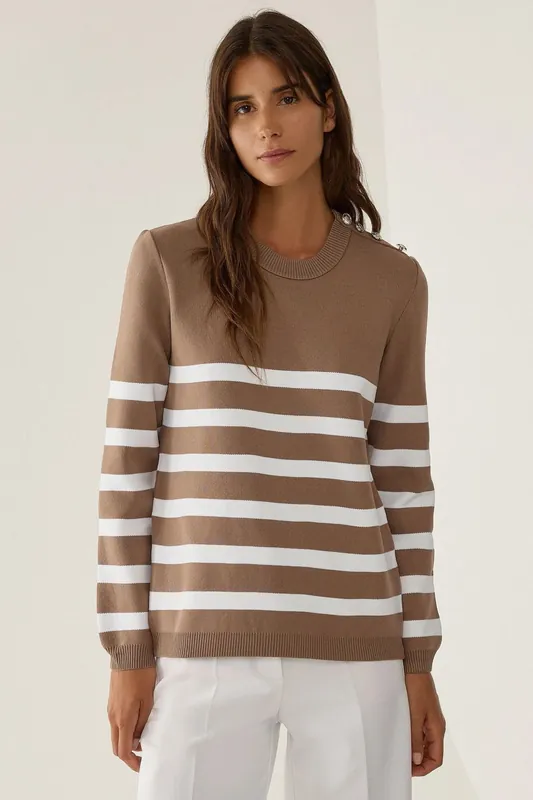 Striped Knit Sweater - Hiccup