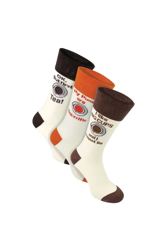 3 Pairs Mens Funny Food Drink Cotton Rich Socks - Sock Snob