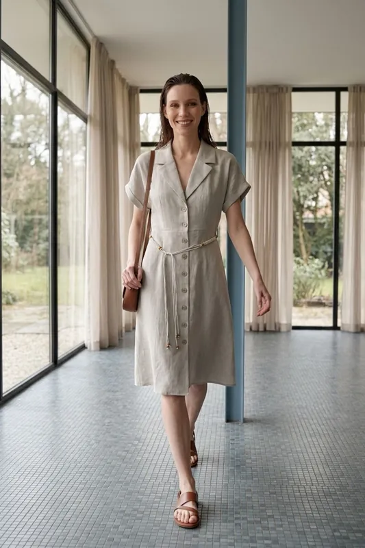 Cotton Poplin Mini Shirt Dress - MyFashion