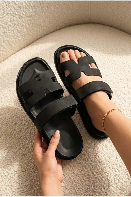 Nora Womens Double Strap Slide Sandals - IKRUSH