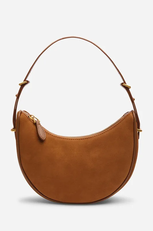 'Pebble' Modern Half Moon Shoulder Bag - Where's That From