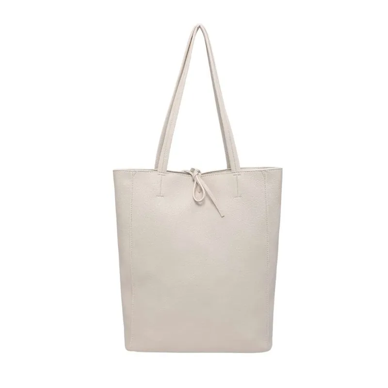 2in1 Set Large Tie Closure Tote Shoulder Bag with Crossbody Purse Bag - Kitise