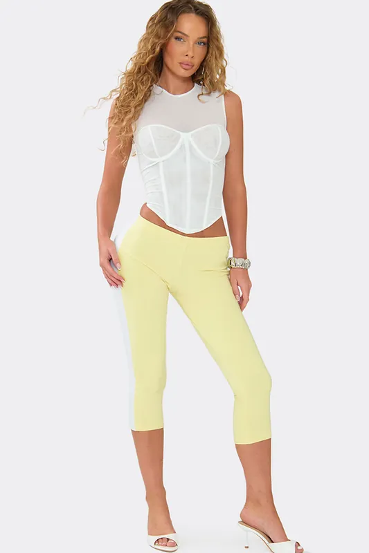 Contrast Stripe Slinky Low Rise Trousers - EGO