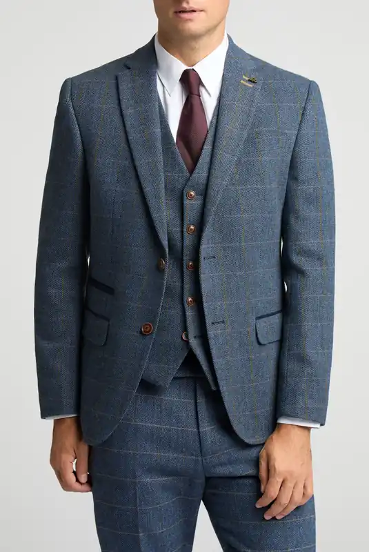 Slim Fit Check Tweed Jacket - Antique Rogue
