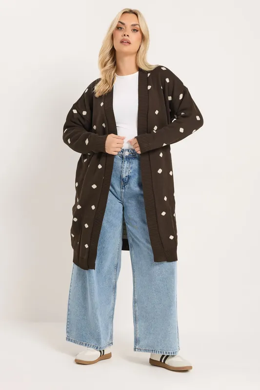 Polka Dot Knitted Cardigan - Yours
