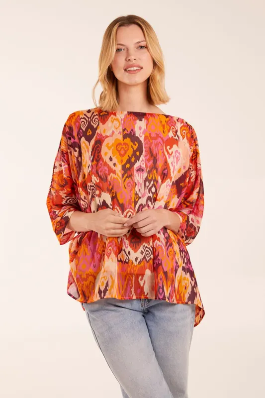 Oversized Kimono Top - Blue Vanilla