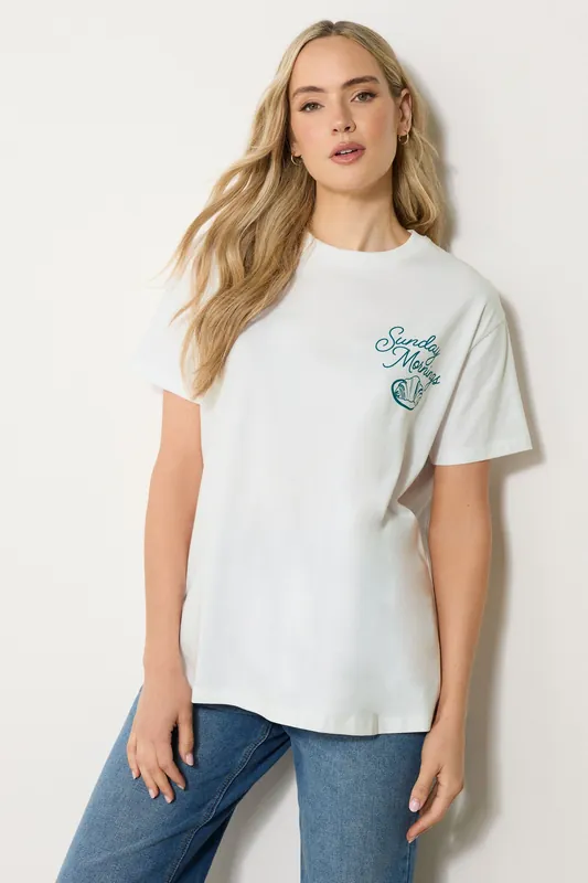 Tall 'Breakfast Club' Slogan T-Shirt