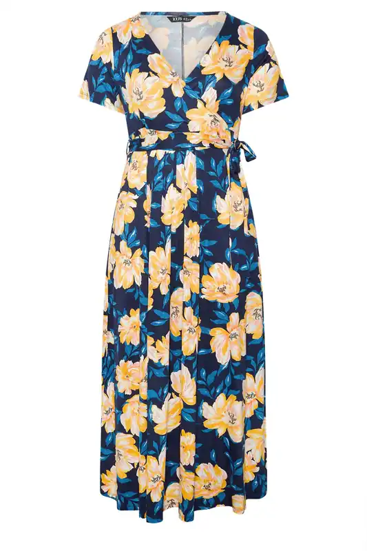 Floral Wrap Front Dress - Yours
