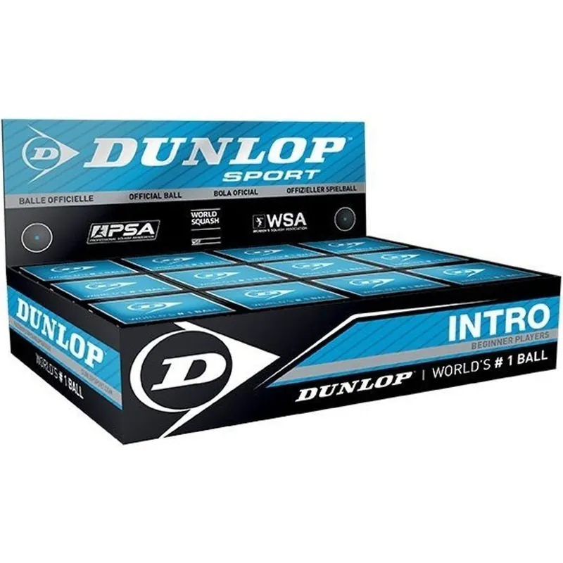 Intro Squash Balls (Pack of 12) - Dunlop