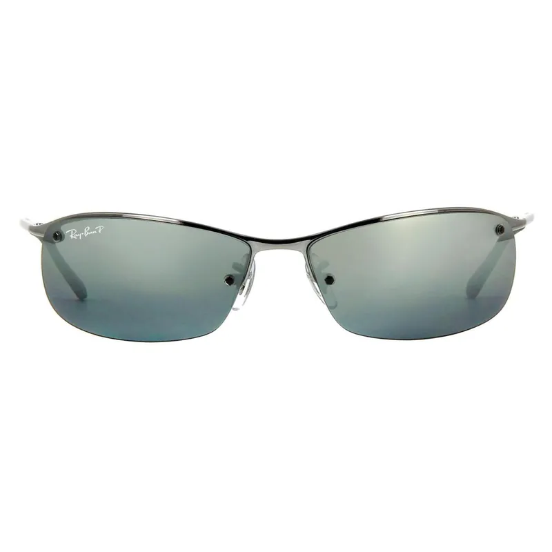 Wrap Gunmetal Silver Mirror Sunglasses - Ray-Ban