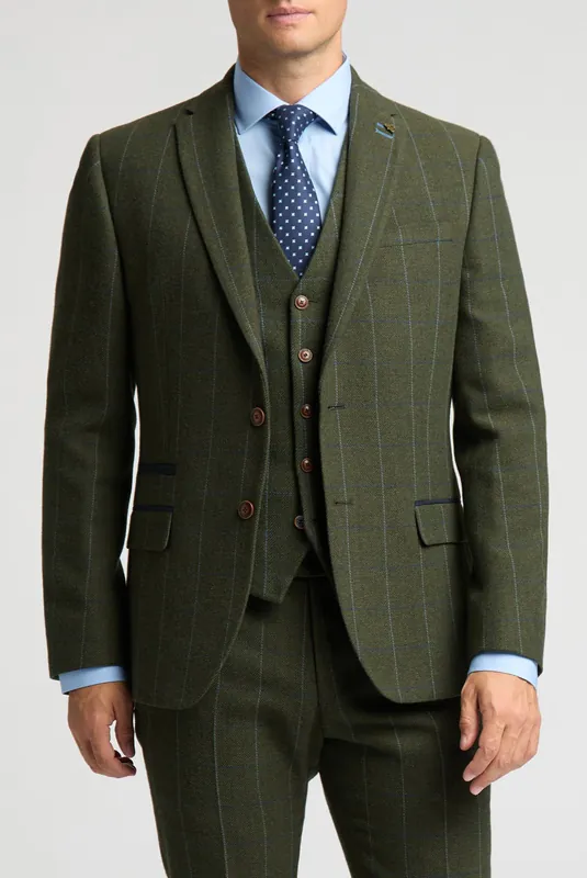 Slim Fit Check Tweed Jacket - Antique Rogue