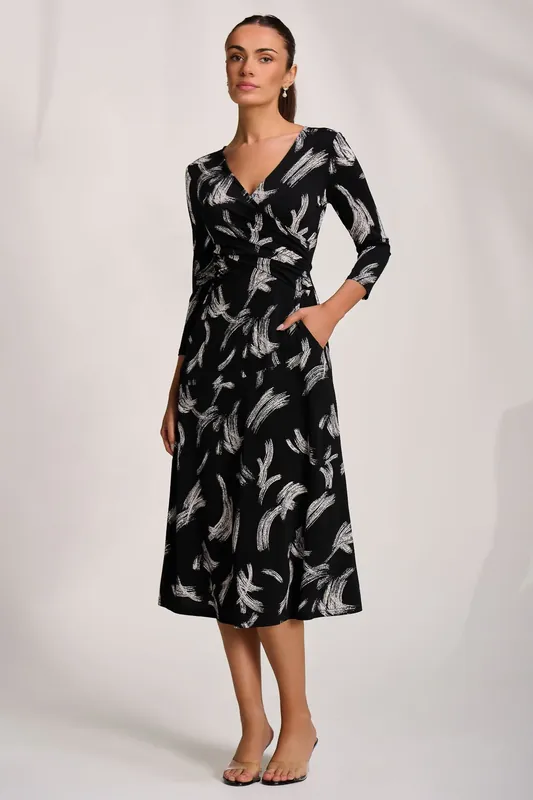 Fit and Flare Jersey Midi Dress - Jolie Moi