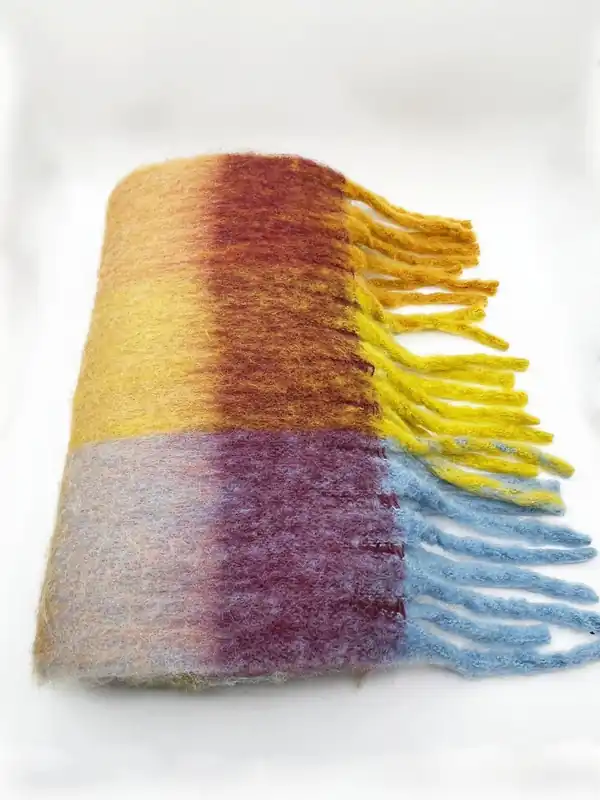 Bright Checked Print Scarf - SVNX
