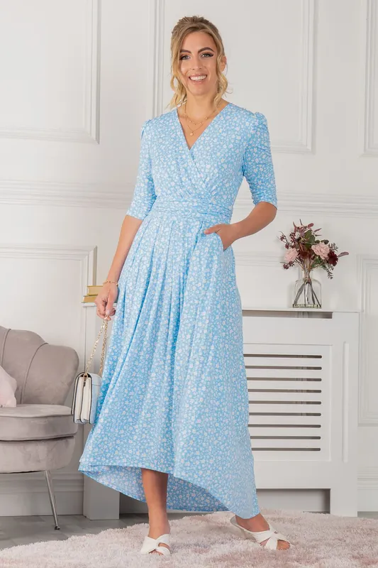 Elenora Ruched Sleeve Maxi Dress - Jolie Moi