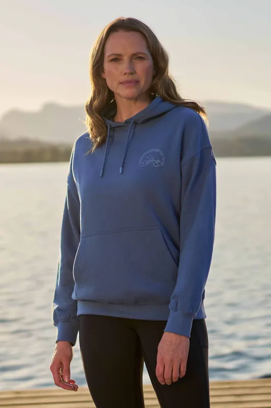Mountain Wave' Printed Lightweight Comfortable Relaxed Fit Hoodie - Mountain Warehouse