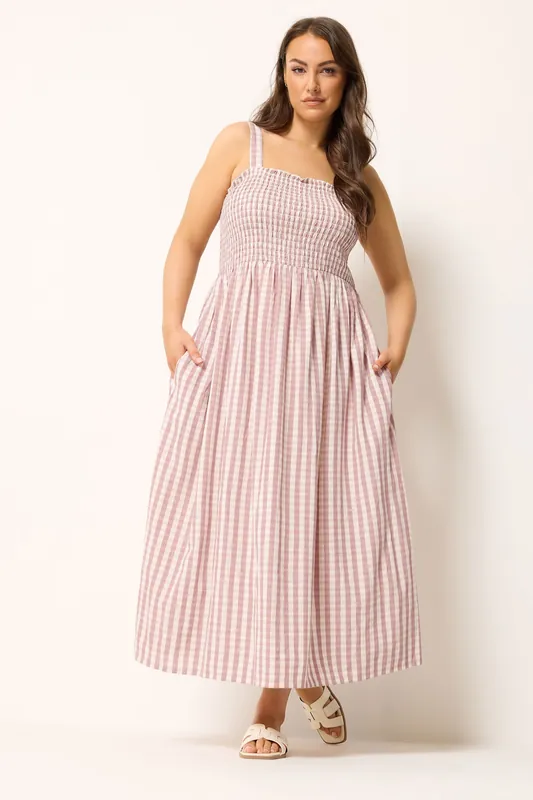 Gingham Shirred Sundress - Yours