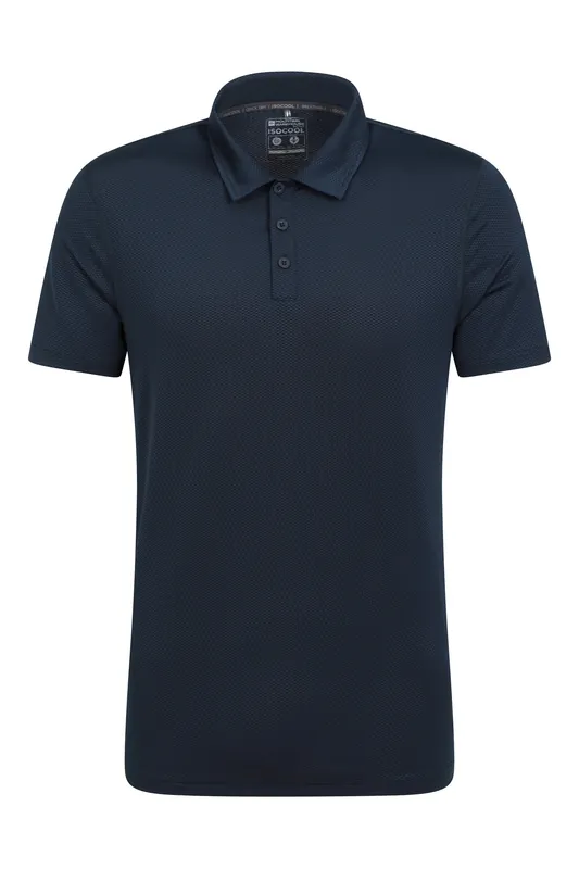 Court' Textured Short Sleeved Outdoors IsoCool Polo Shirt - Mountain Warehouse