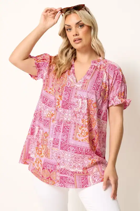 Tile Print Blouse - Yours