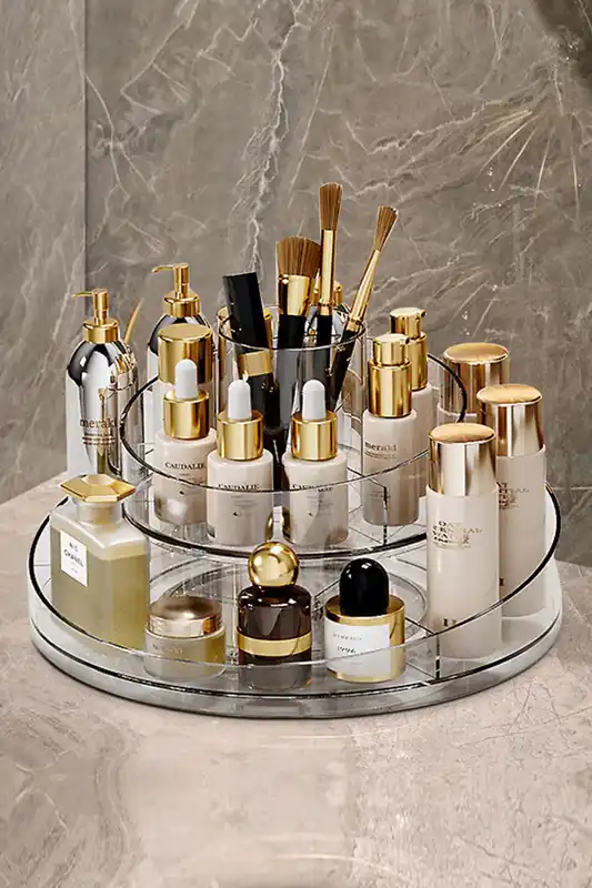 Makeup Organizer Round Turntable Cosmetics Storage Tray - The hot sale