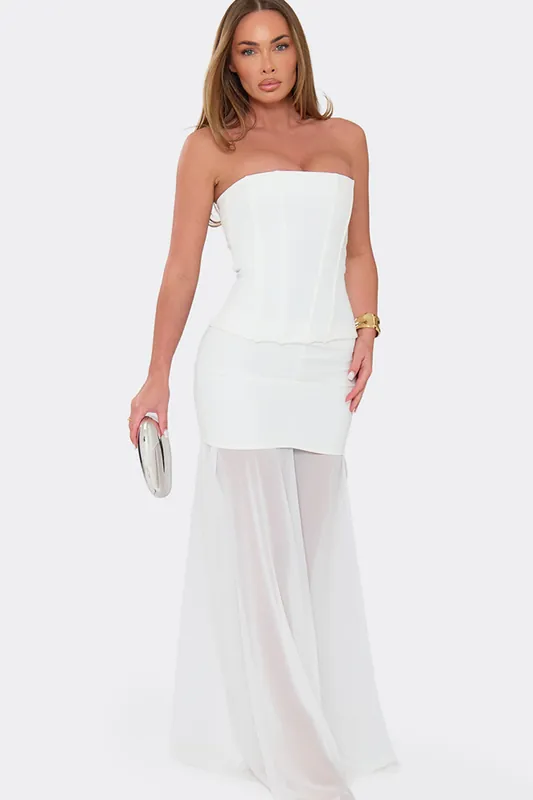 Mesh Low Rise Maxi Skirt - EGO