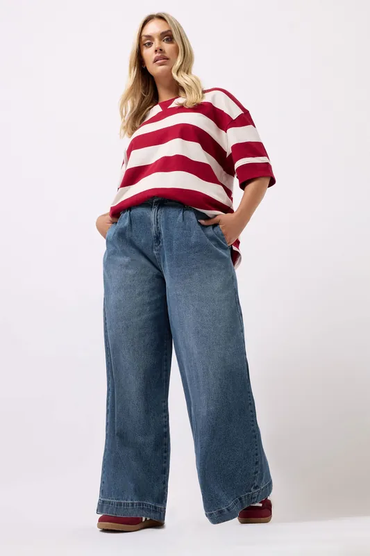Washed Wide Leg Jeans - Yours