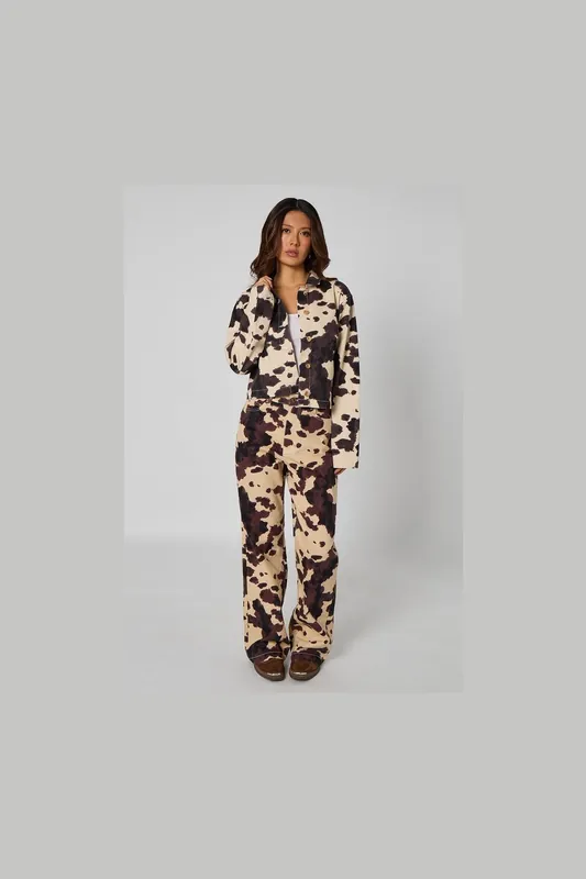 Cow Print Jeans - Urban Bliss
