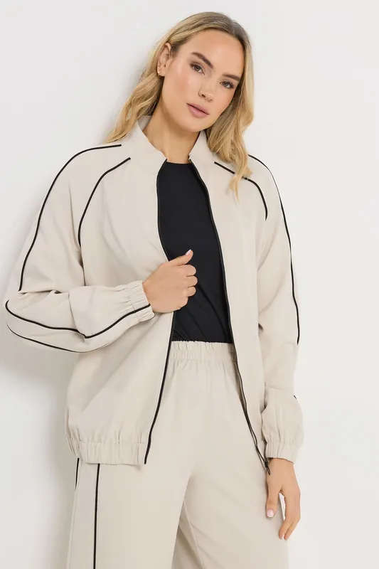 Tall Piped Zip Through Jacket - Long Tall Sally