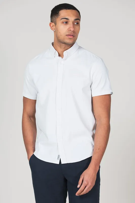 Elbury' Cotton Short-Sleeve Button-Down Shirt