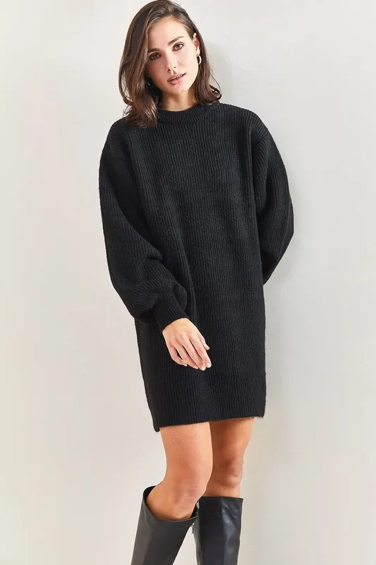 Textured Knit Dress - Bianco Lucci