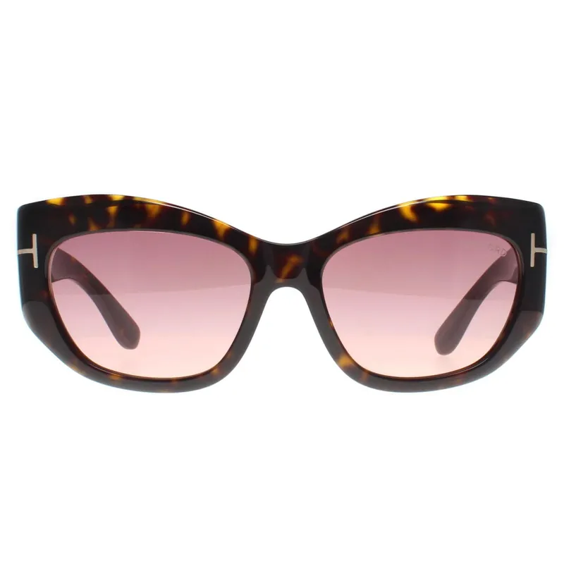 Cat Eye Dark Havana Bordeaux Gradient Brianna FT1065 - Tom Ford