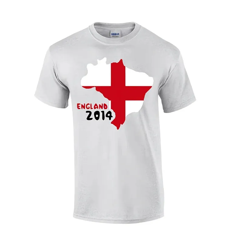 Mens 2014 Country Flag T shirt grey - England