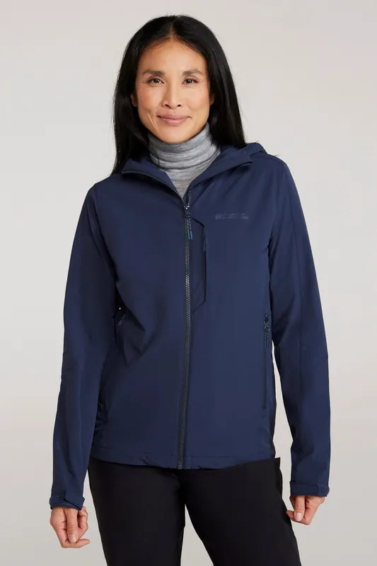 ’Retreat’ Water Resistant PFC Free Stretchy Packable Softshell Jacket - Mountain Warehouse