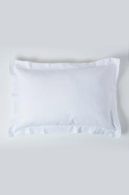 Linen Oxford Pillowcase, Standard - Homescapes