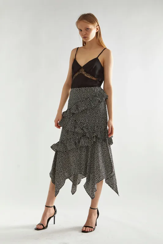 Hanky Hem Midi Skirt - Shnoo