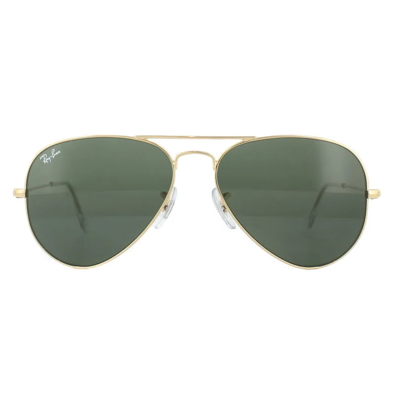 Aviator Gold Green Aviator 3025 Sunglasses - Ray-Ban