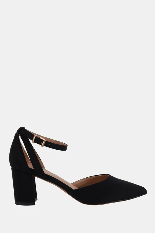 IMELDA Two Part Block Heel Court Shoe - Novo