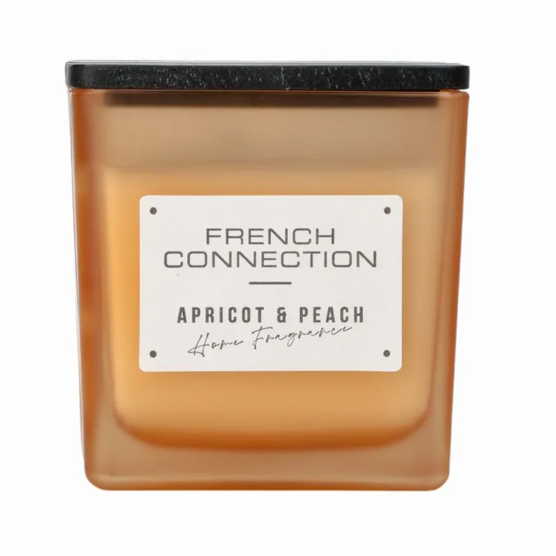 French Connection Square Range - Apricot & Peach Candle 200g (1-Wick) - FCC003OS