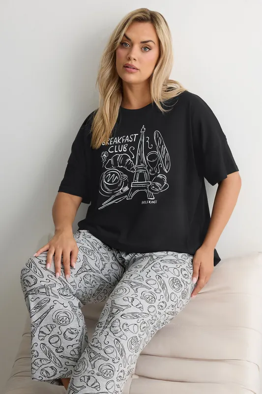 Breakfast Club' Wide Leg Pyjama Set - Yours