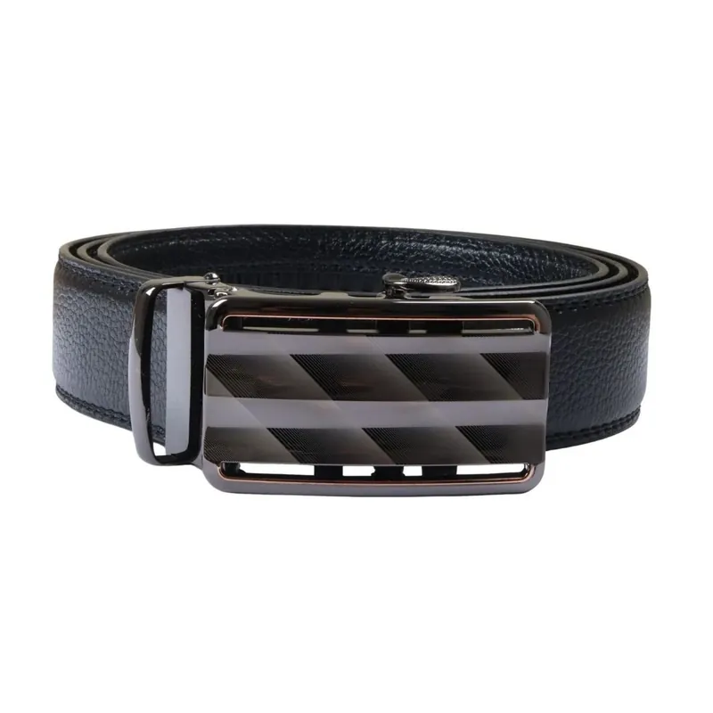 Leather Ratchet Belt Automatic Click Buckle Adjustable Trim to Fit - TruClothing