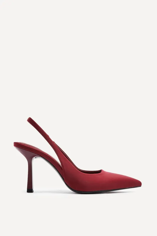 Dash Burgundy Scuba Court Heels - Linzi