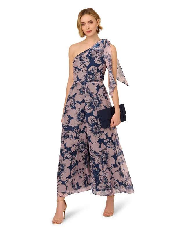 Floral Organza Jumpsuit - Adrianna Papell