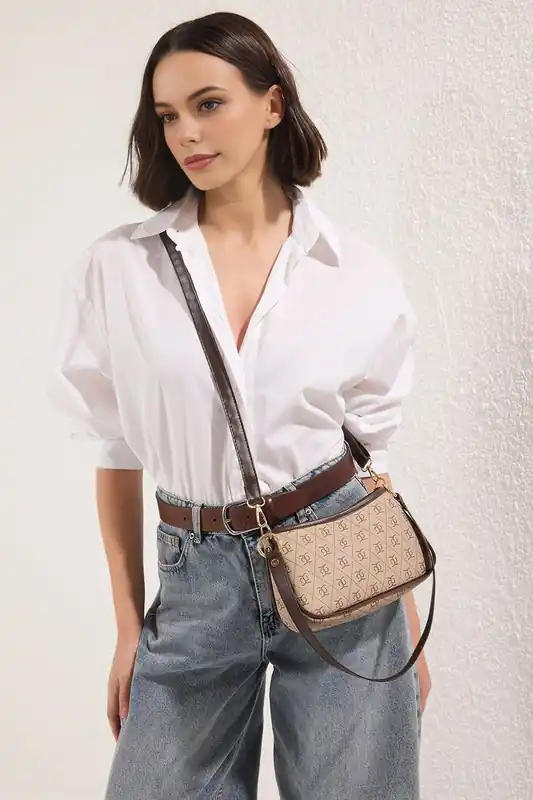 Patterned Adjustable Strap Mini City Shoulder Bag - WOVCOR
