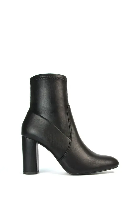 Harleigh' High Rise Stretch Sock Ankle Booties - XY London