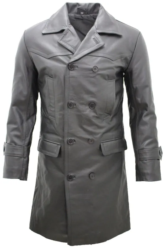 Cowhide Leather Peacoat-Dortmund