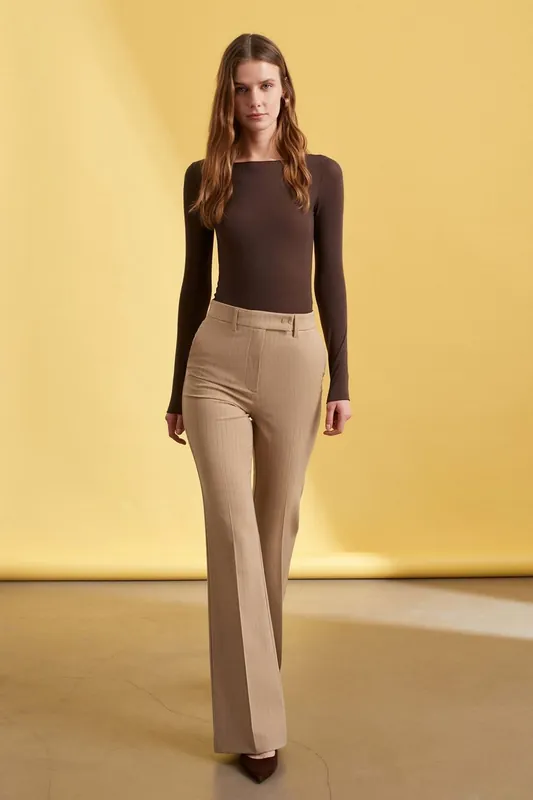 High-Waist Wide-Leg Trousers