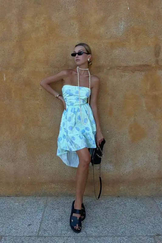 Niamh Strapless Hi-Low Dress