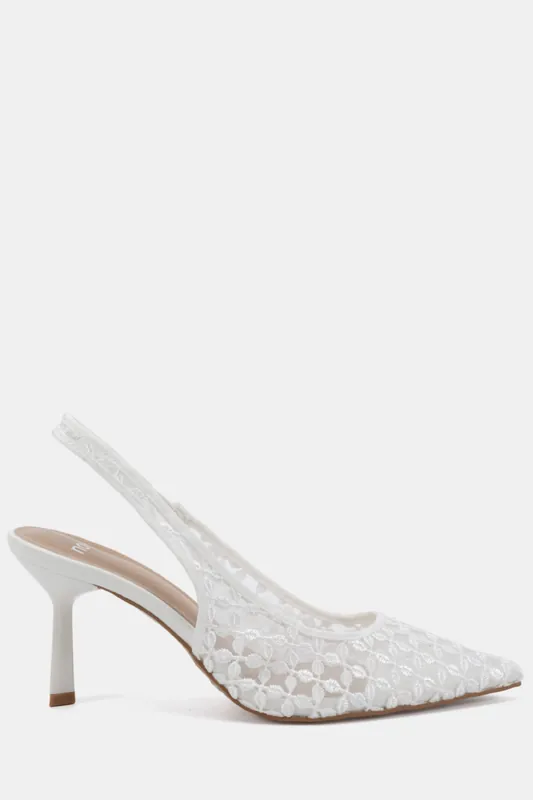 HEAVEN Mesh Detail Slingback Court - Novo